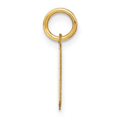 14K Gelbgold 14ky Lowercase Buchstabe K Initiale Anhänger