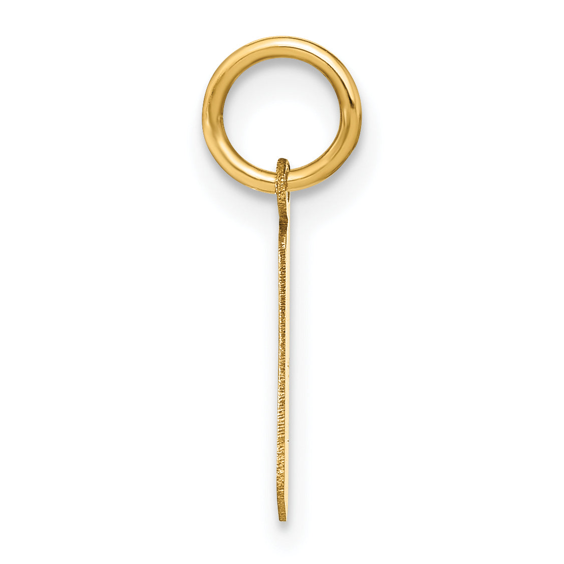 14K Gelbgold 14ky Lowercase Buchstabe L Initiale Anhänger