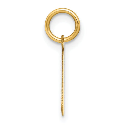 14K Gelbgold 14ky Lowercase Buchstabe L Initiale Anhänger