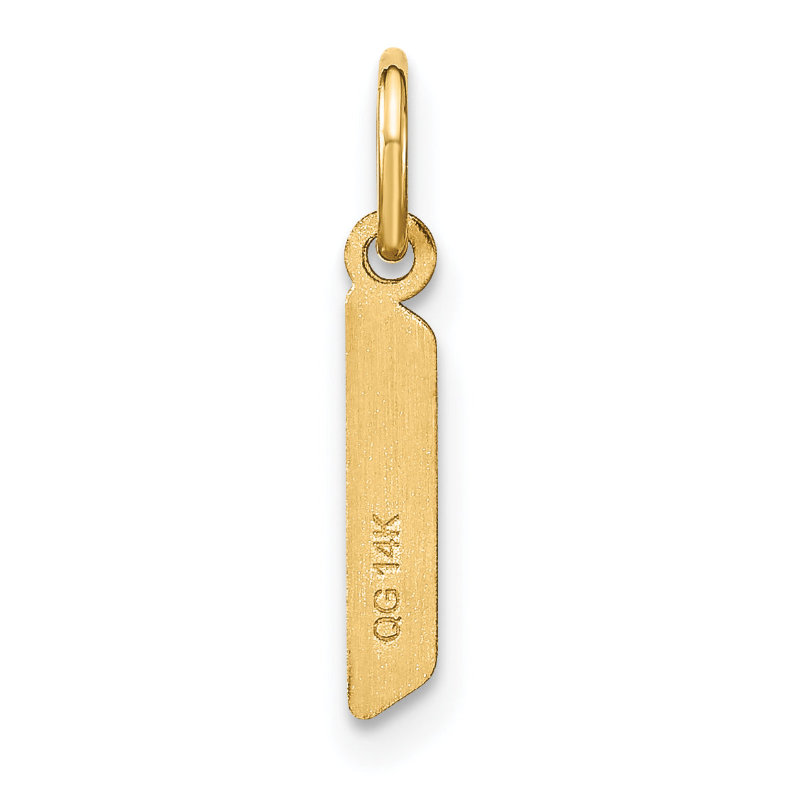 14K Gelbgold 14ky Lowercase Buchstabe L Initiale Anhänger