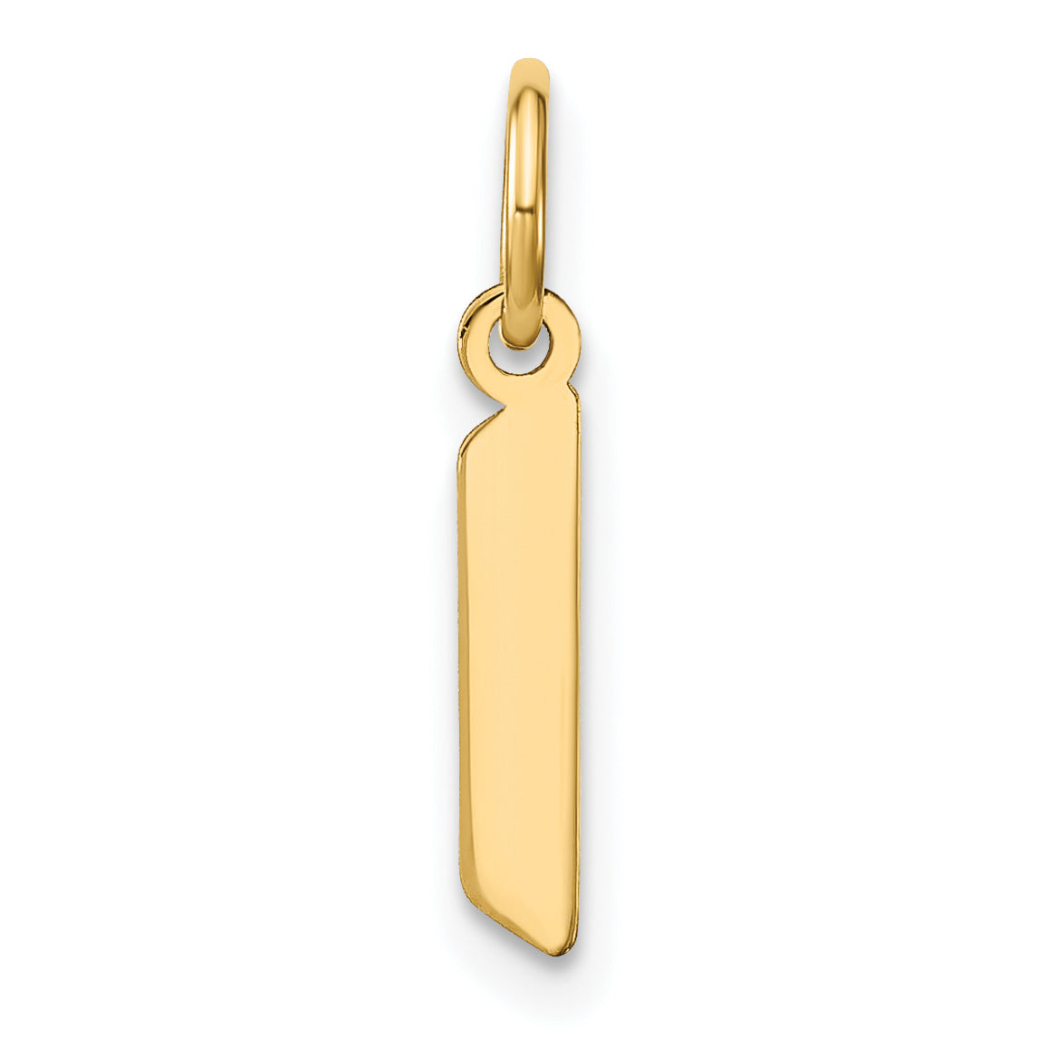 14K Gelbgold 14ky Lowercase Buchstabe L Initiale Anhänger