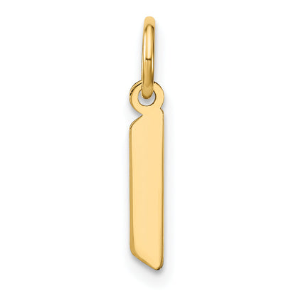 14K Gelbgold 14ky Lowercase Buchstabe L Initiale Anhänger