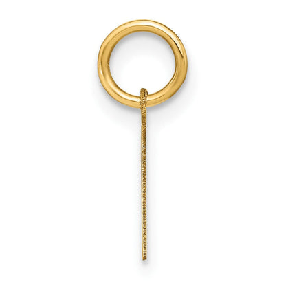 14K Gelbgold 14ky Lowercase Buchstabe M Initiale Anhänger