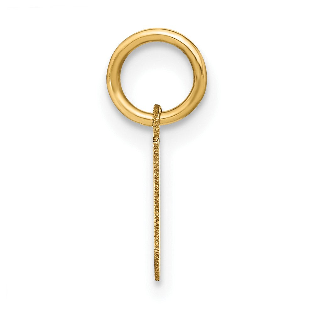 14K Gelbgold 14ky Lowercase Buchstabe N Initiale Anhänger