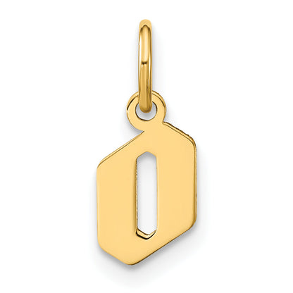 14K Gelbgold 14ky Lowercase Buchstabe O Initiale Anhänger