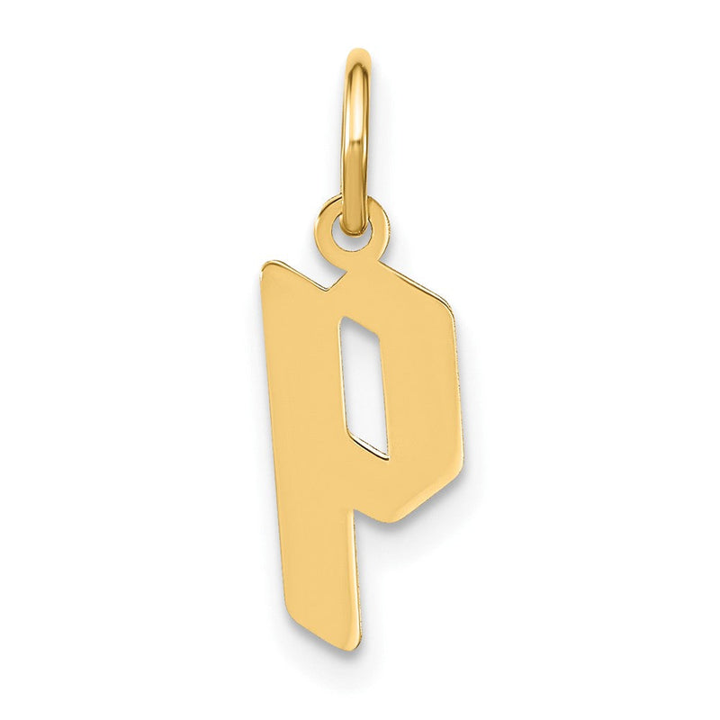 14K Gelbgold 14ky Lowercase Buchstabe P Initiale Anhänger