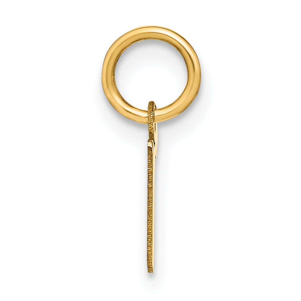 14K Gelbgold 14ky Lowercase Buchstabe R Initiale Anhänger
