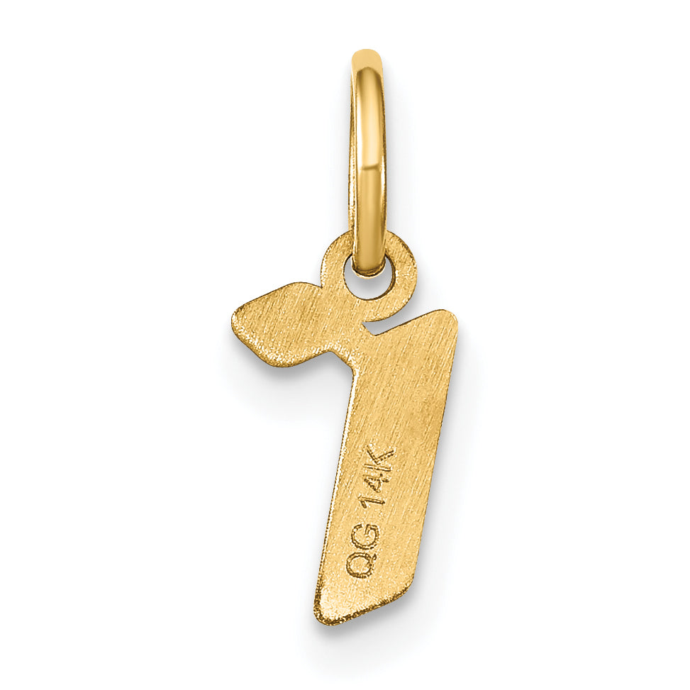 14K Gelbgold 14ky Lowercase Buchstabe R Initiale Anhänger