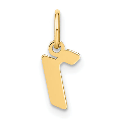 14K Gelbgold 14ky Lowercase Buchstabe R Initiale Anhänger