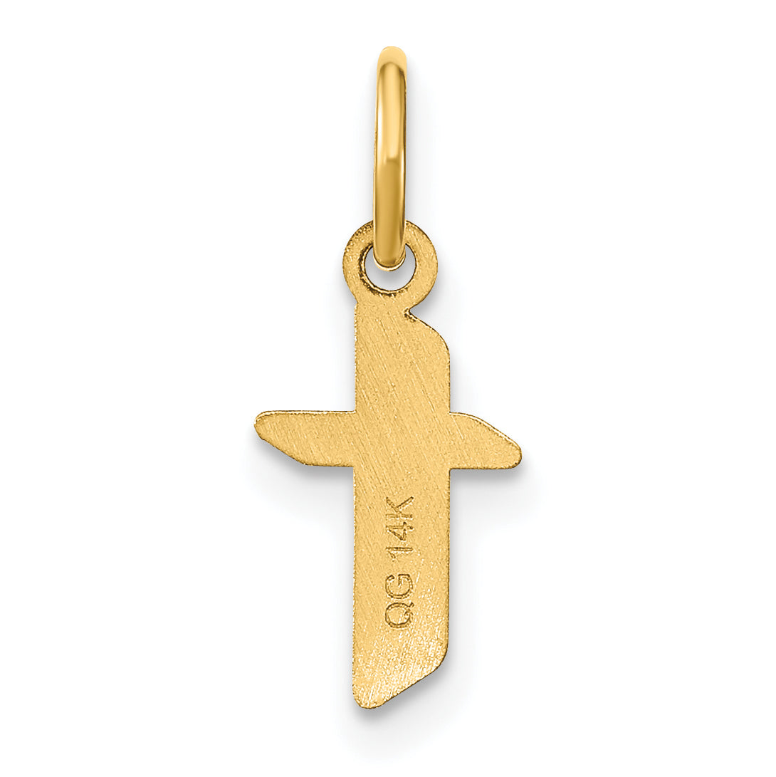 14K Gelbgold 14ky Lowercase Buchstabe T Initiale Anhänger