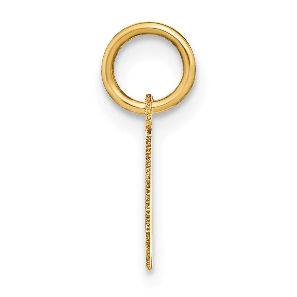 14K Gelbgold 14ky Lowercase Buchstabe W Initiale Anhänger