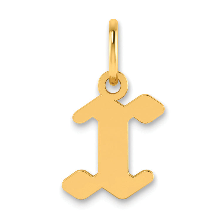 14K Gelbgold 14ky Lowercase Buchstabe X Initiale Anhänger