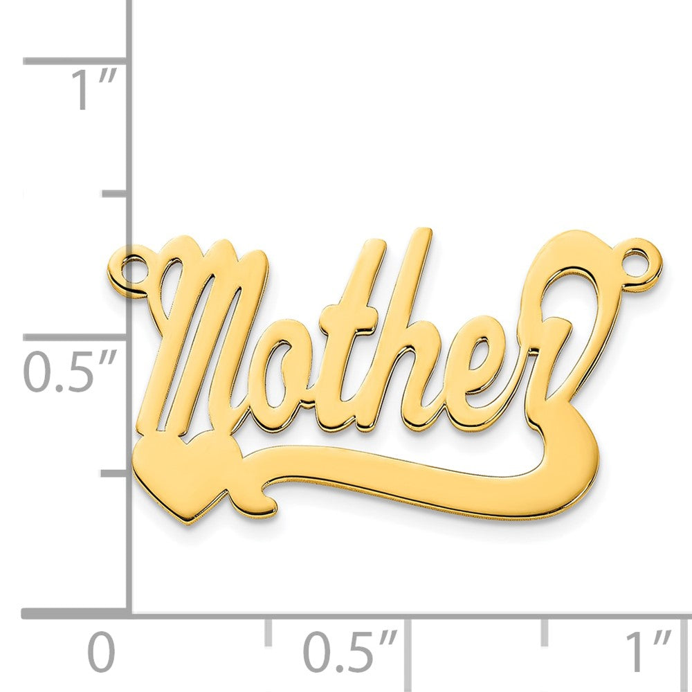 Vergoldet Sterlingsilber /gold Poliert Herz Name Platte