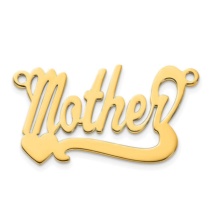Vergoldet Sterlingsilber /gold Poliert Herz Name Platte