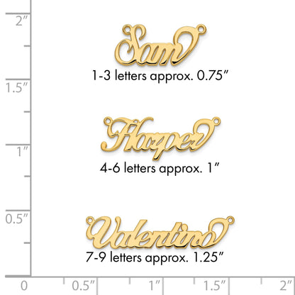 Vergoldet Sterlingsilber /gold Name Platte