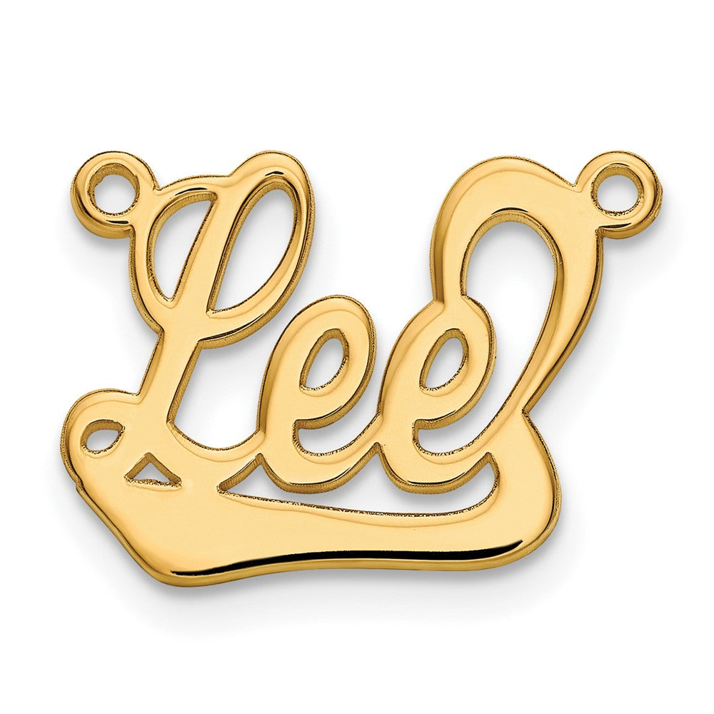 Vergoldet Sterlingsilber /gold Underlined Name Platte
