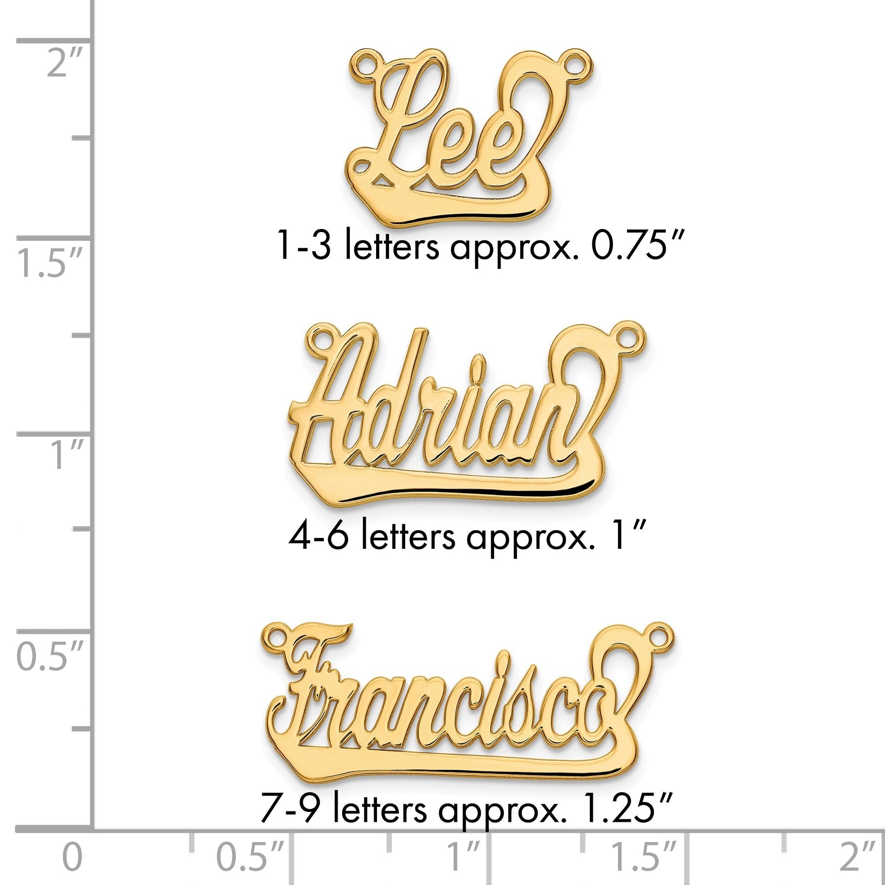 14K Gelbgold Underlined Name Platte
