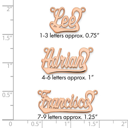 14K Roségold Underlined Name Platte
