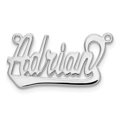 14K Weißgold Underlined Name Platte