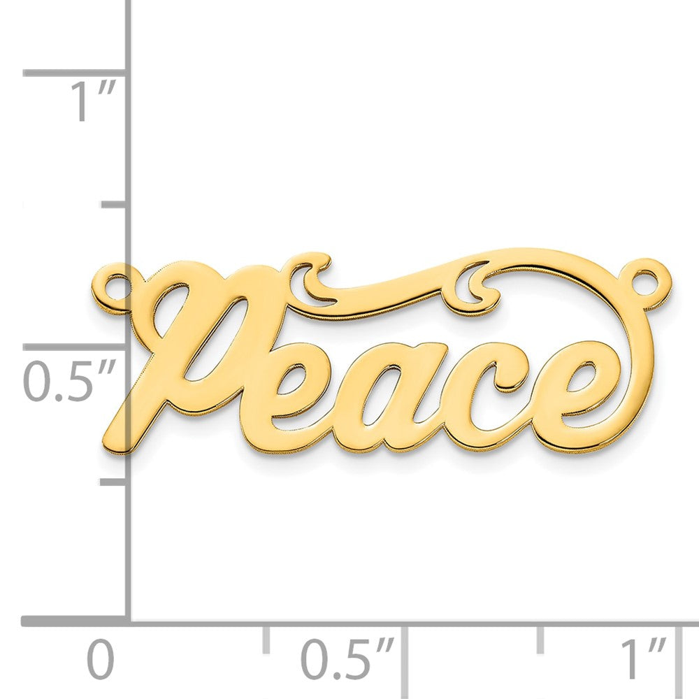 Vergoldet Sterlingsilber /gold Poliert Name Platte