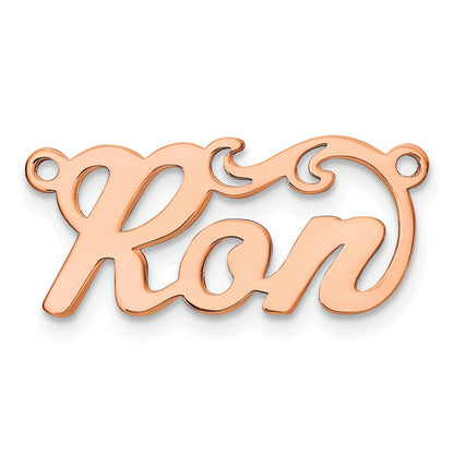 14K Roségold Poliert Name Platte