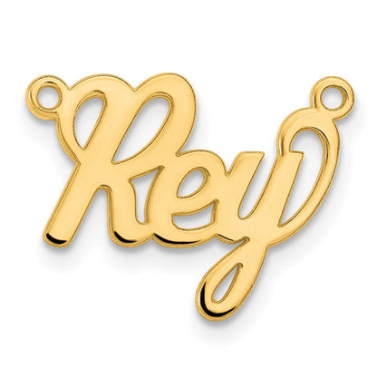 14K Gelbgold Name Platte
