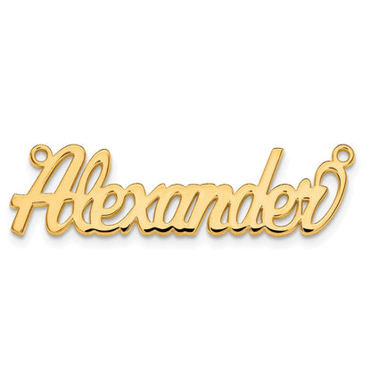 Vergoldet Sterlingsilber /gold Name Platte