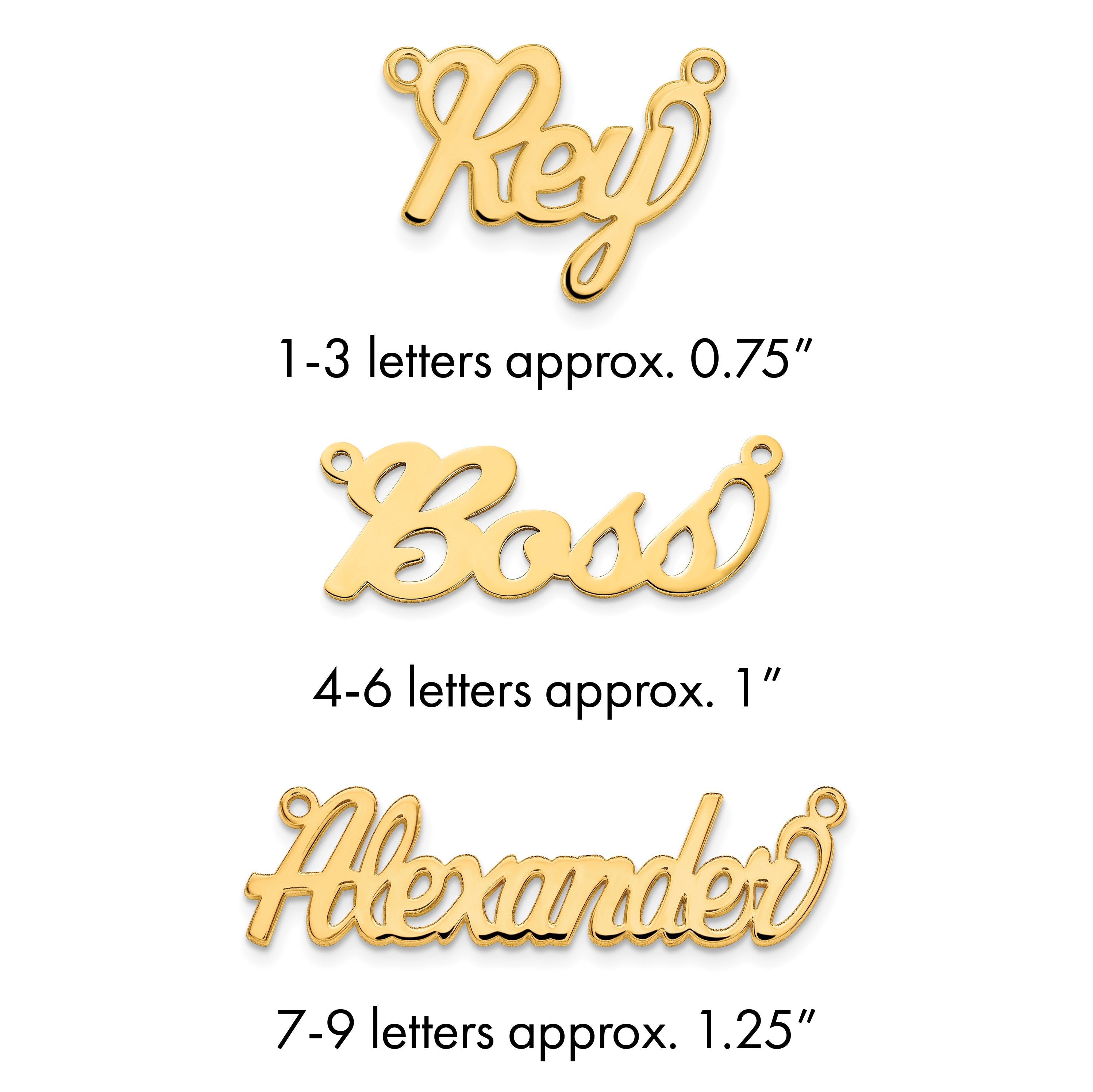 Vergoldet Sterlingsilber /gold Name Platte