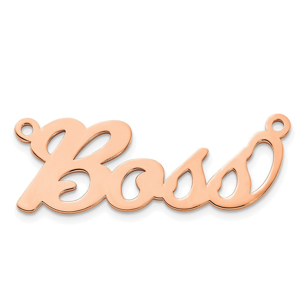 14K Roségold Name Platte