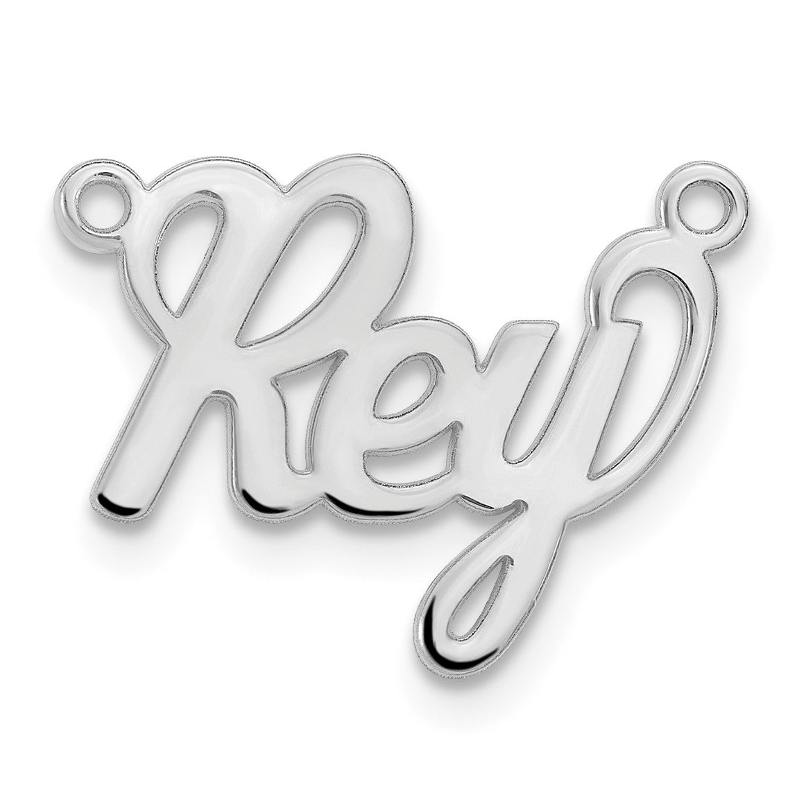 14K Weißgold Name Platte