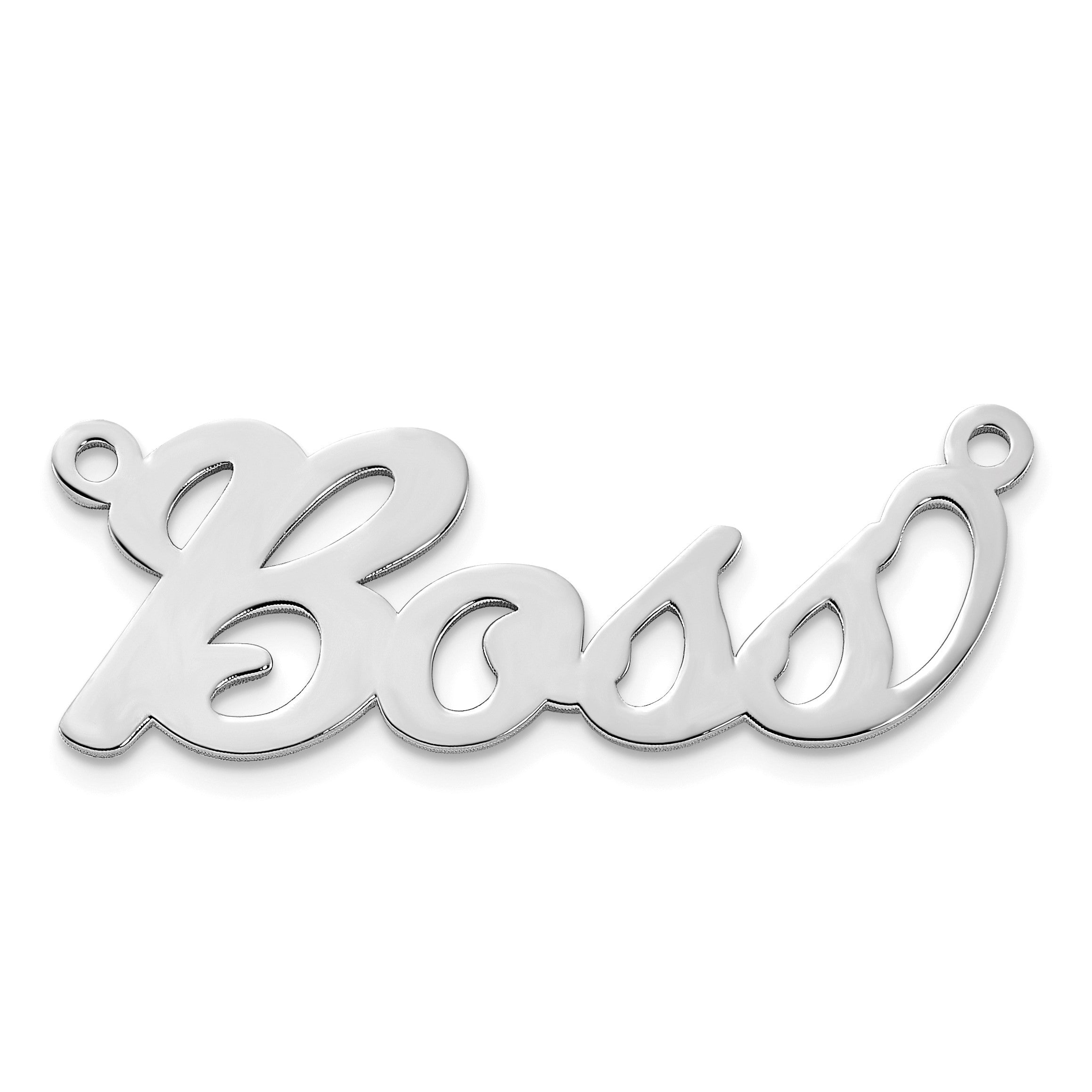 14K Weißgold Name Platte