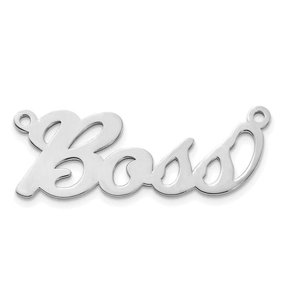 14K Weißgold Name Platte