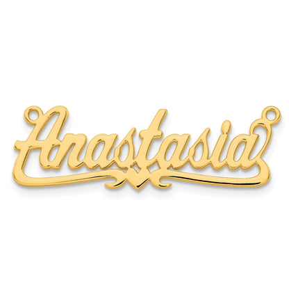 14K Gelbgold Poliert Herz Name Platte