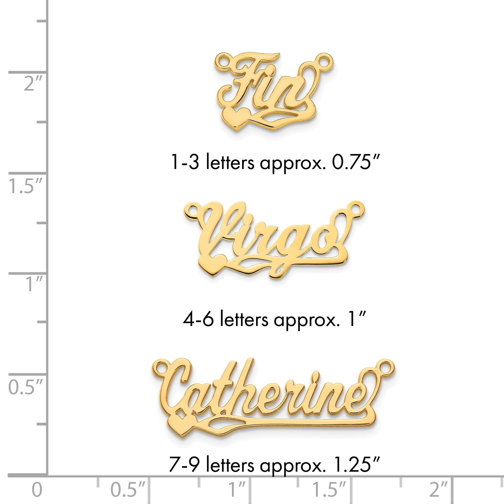 Vergoldet Sterlingsilber /gold Poliert Herz Name Platte