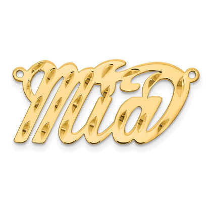 Vergoldet Sterlingsilber /gold Diamantiert Name Platte