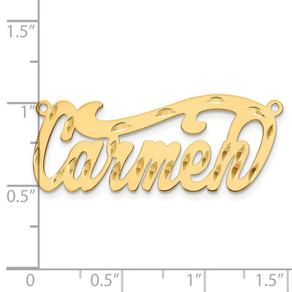 Vergoldet Sterlingsilber /gold Diamantiert Name Platte