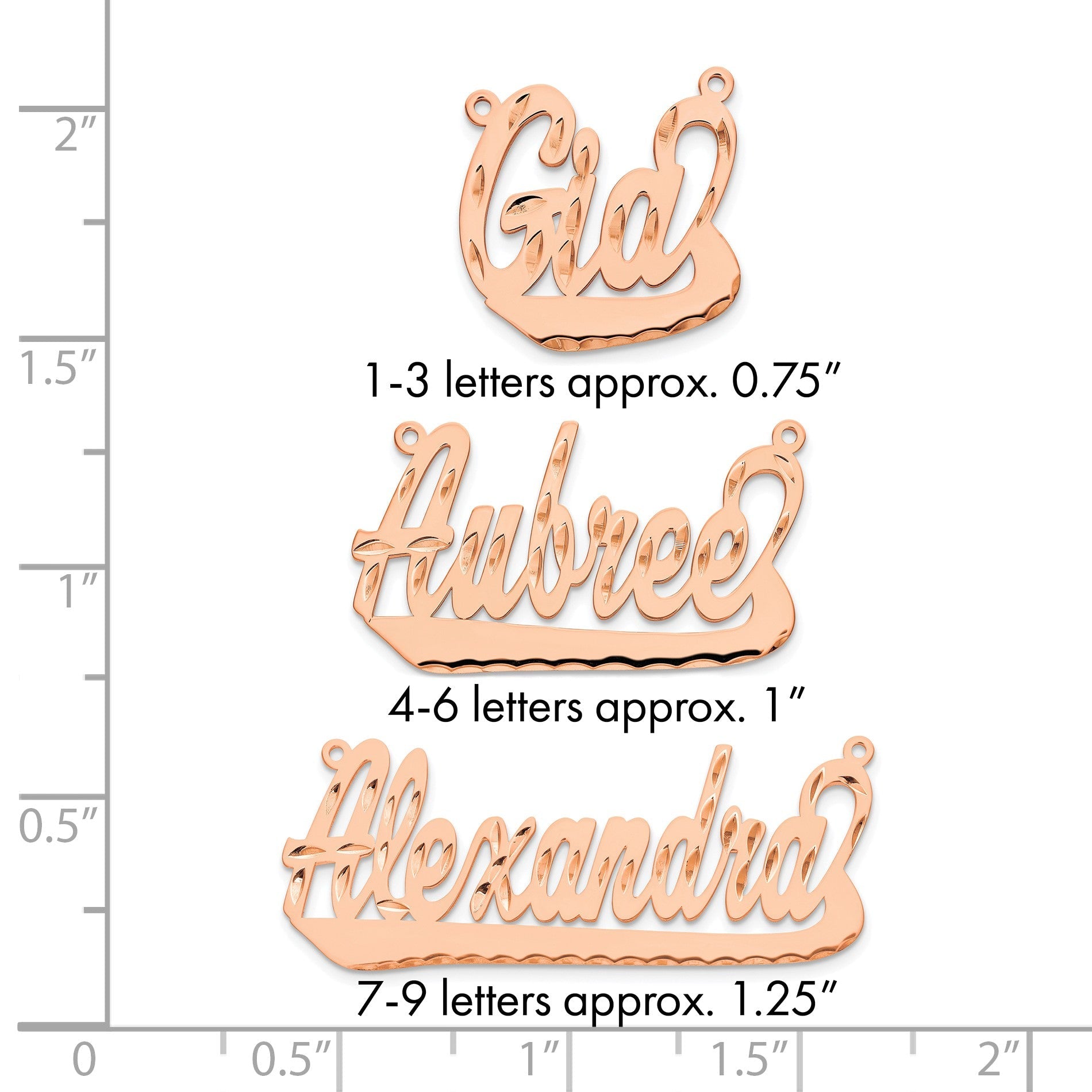 Roségoldbeschichtet Sterlingsilber /rose Diamantiert Underlined Name Platte
