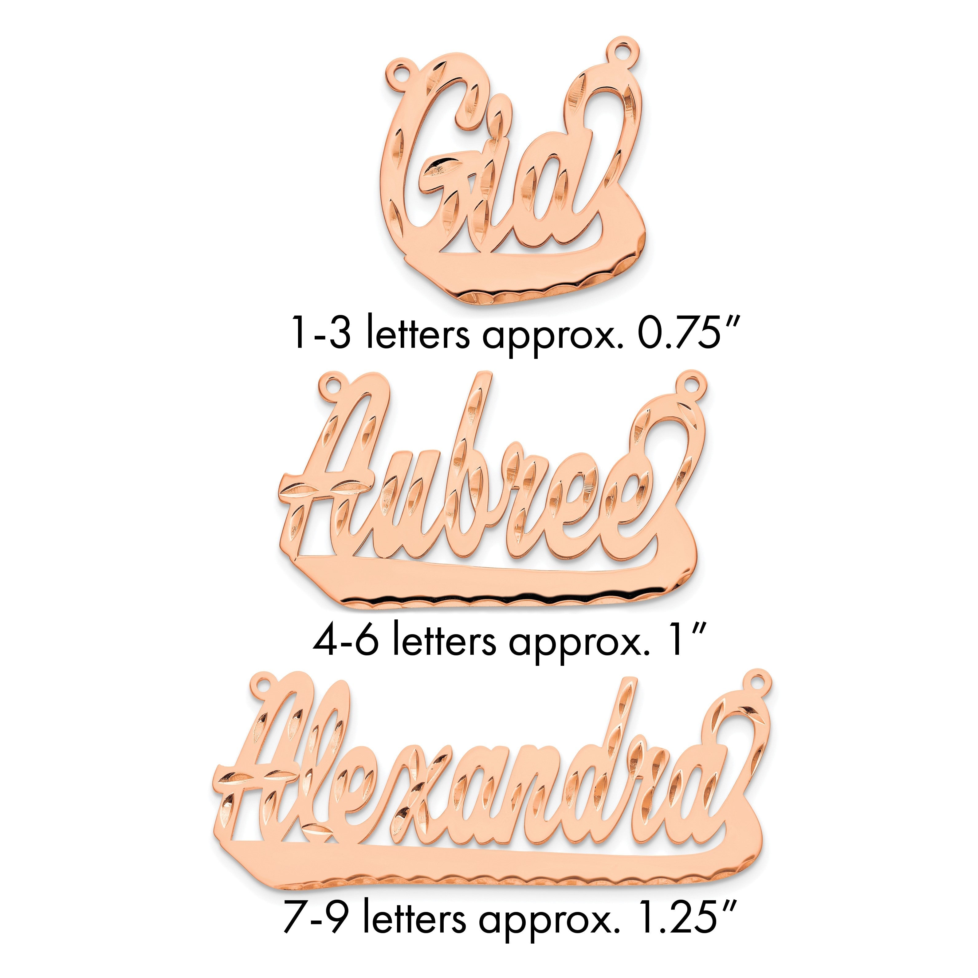 Roségoldbeschichtet Sterlingsilber /rose Diamantiert Underlined Name Platte