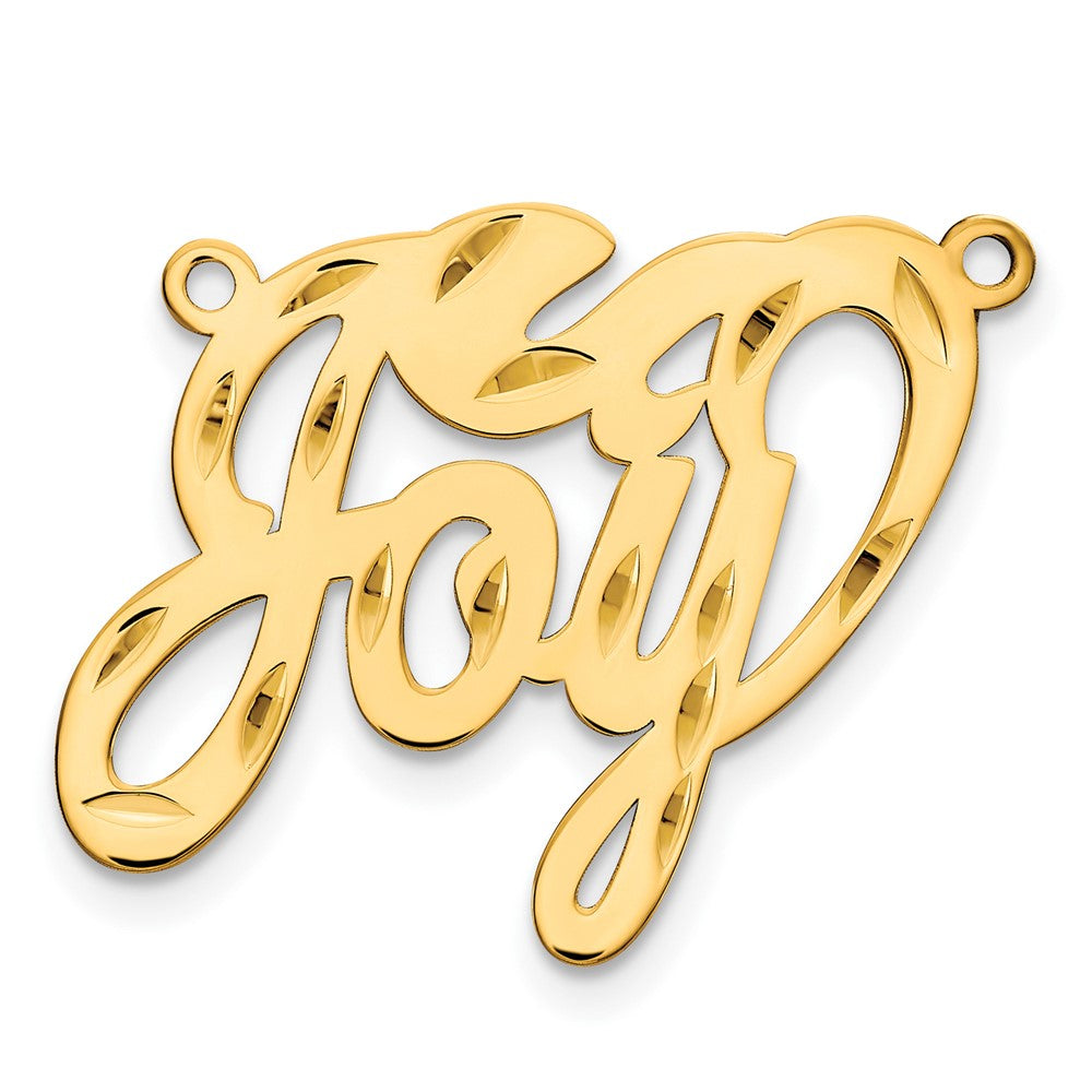 Vergoldet Sterlingsilber /gold Diamantiert Name Platte