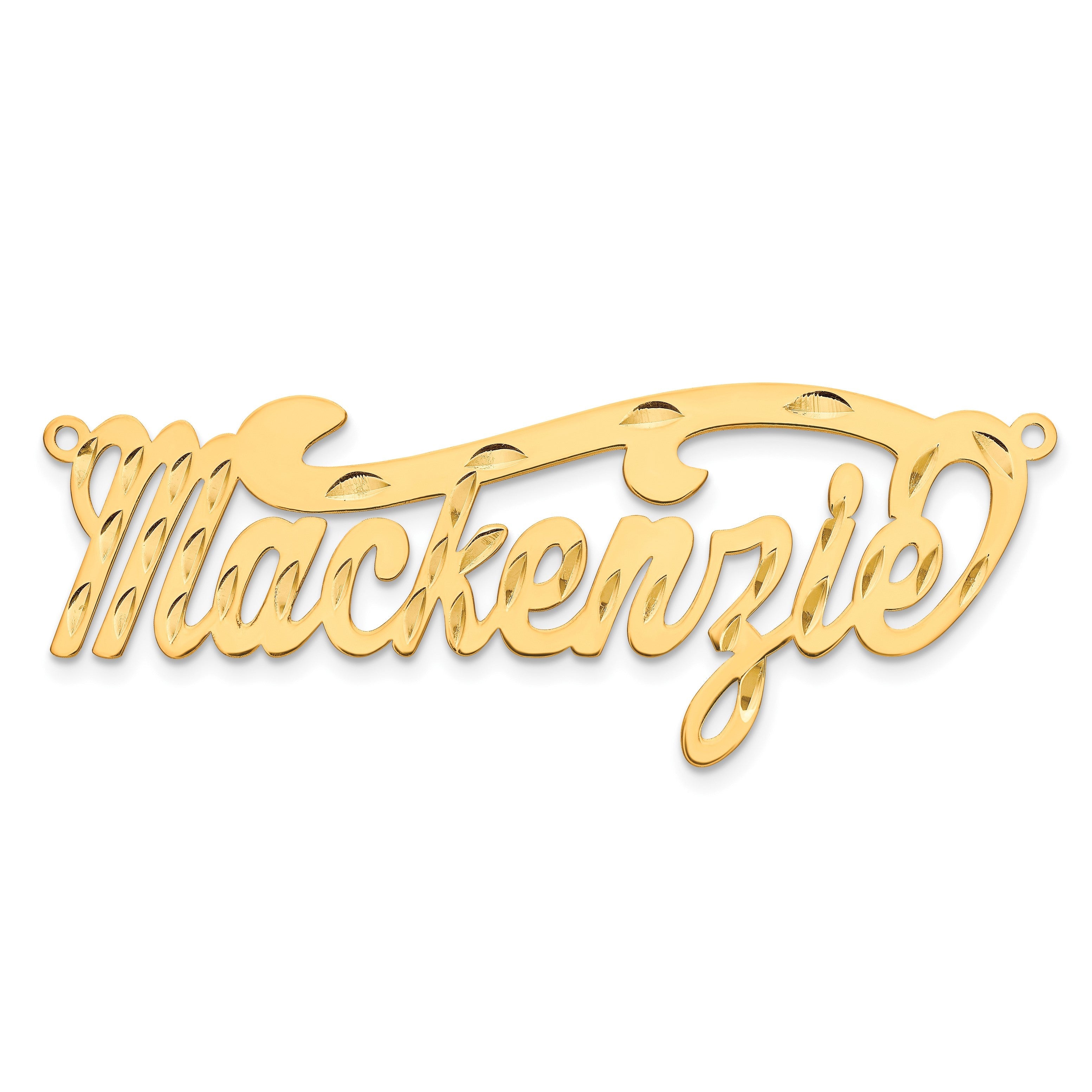Vergoldet Sterlingsilber /gold Diamantiert Name Platte