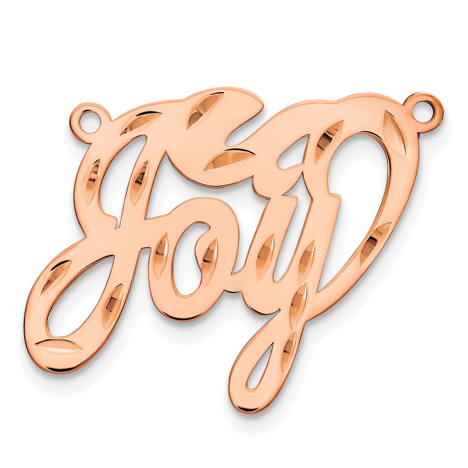 14K Roségold Diamantiert Name Platte