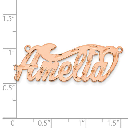 14K Roségold Diamantiert Name Platte
