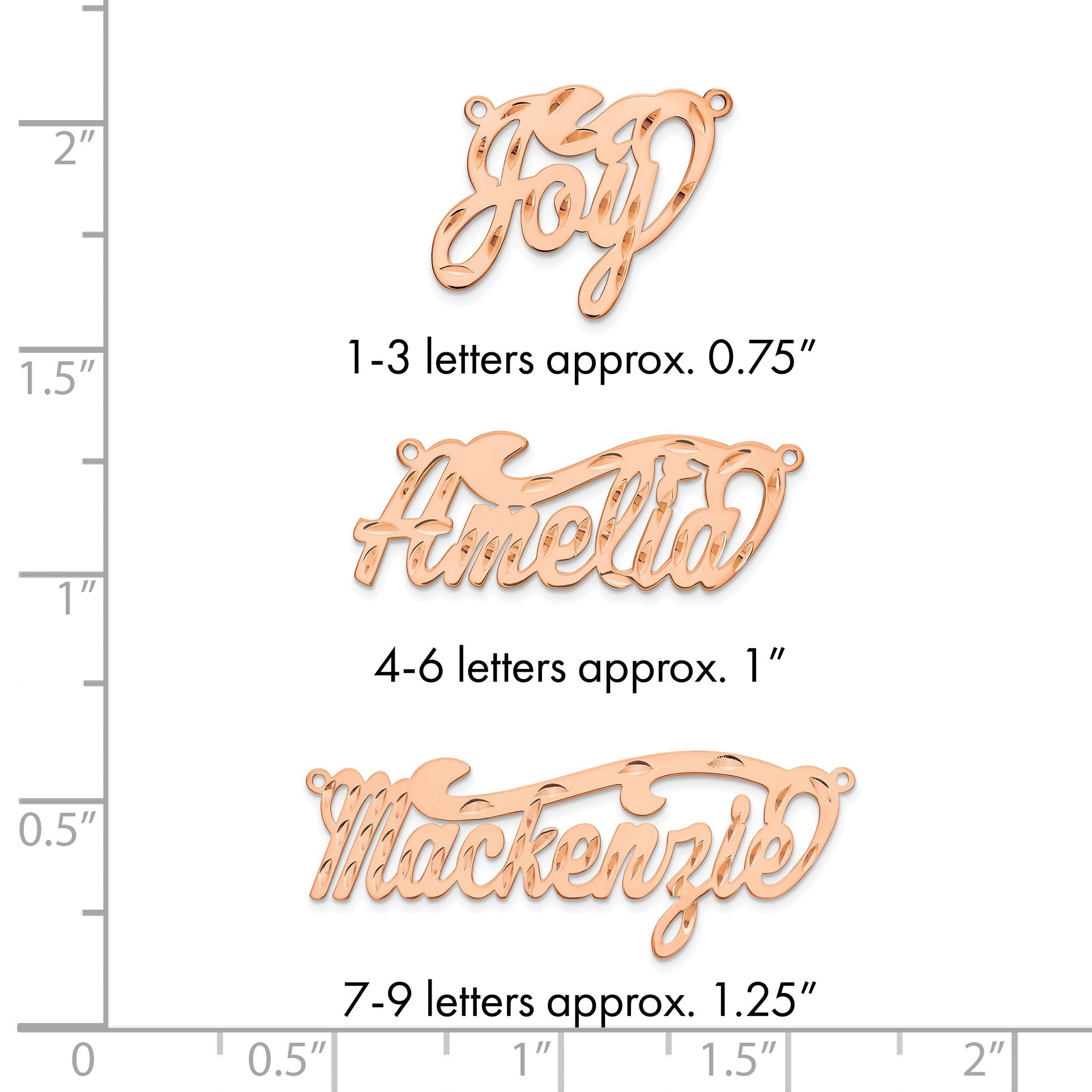 Roségoldbeschichtet Sterlingsilber /rose Diamantiert Name Platte
