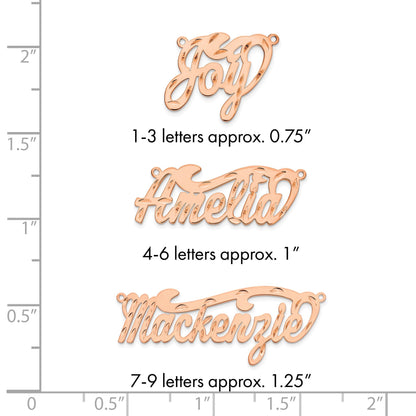 Roségoldbeschichtet Sterlingsilber /rose Diamantiert Name Platte