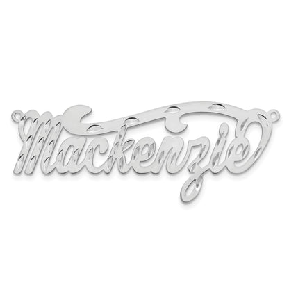 14K Weißgold Diamantiert Name Platte