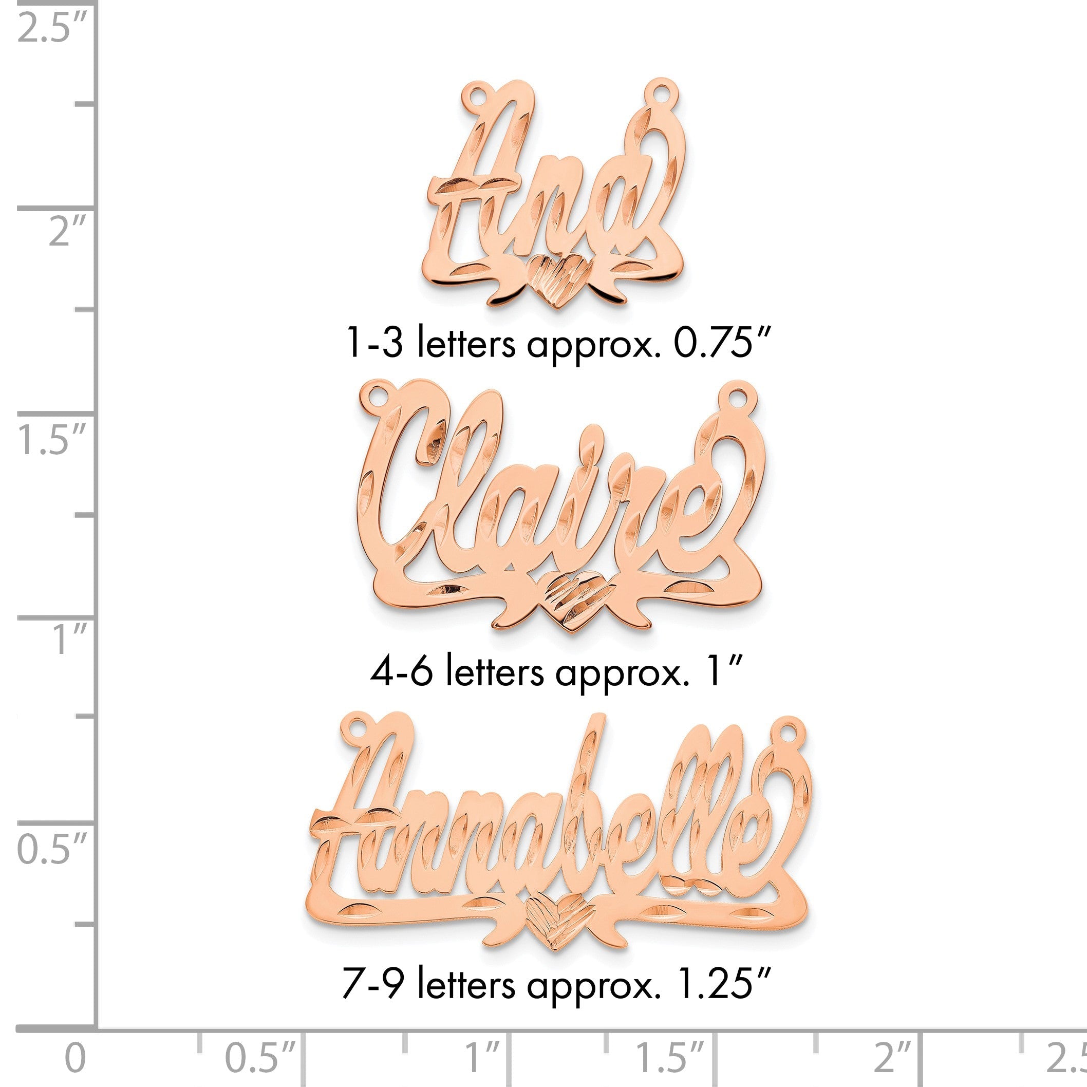 Roségoldbeschichtet Sterlingsilber /rose Diamantiert Herz Name Platte