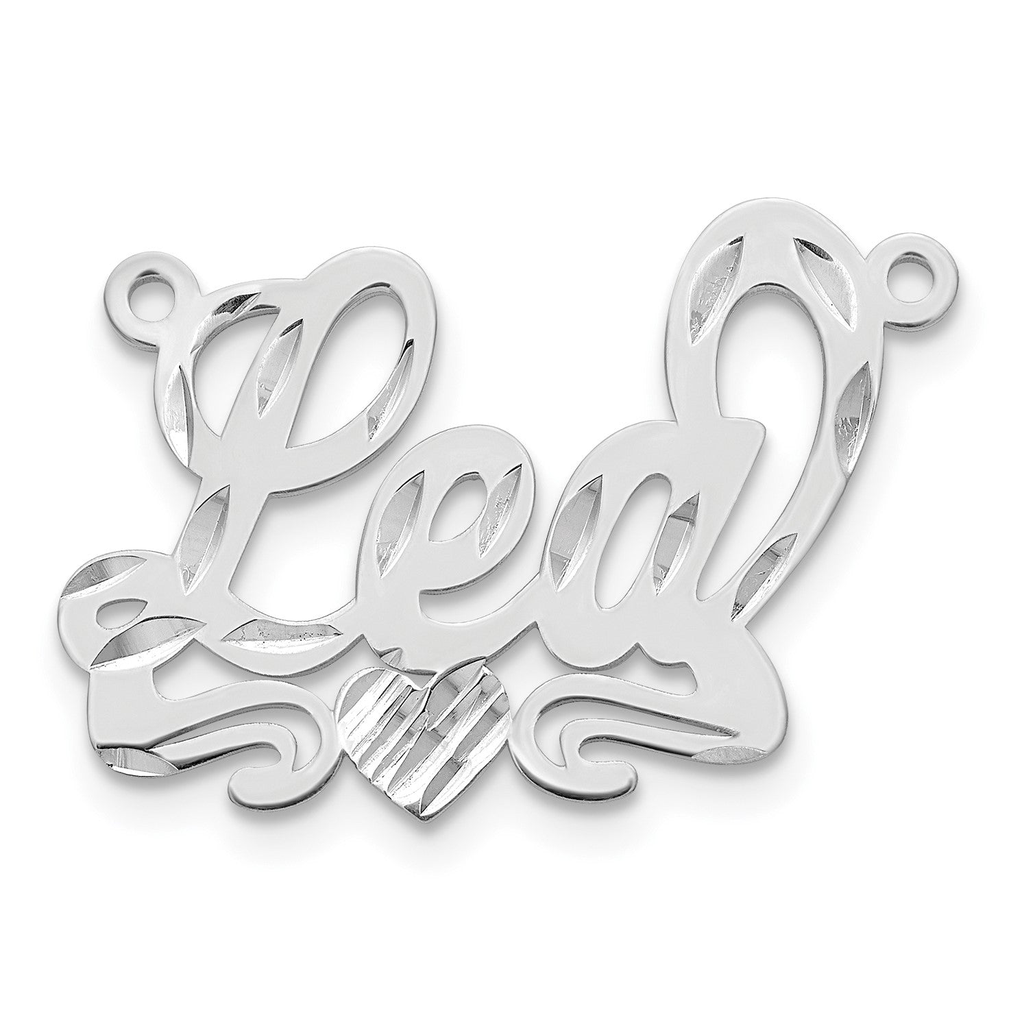 Vergoldet Sterlingsilber /gold Diamantiert Herz Name Platte