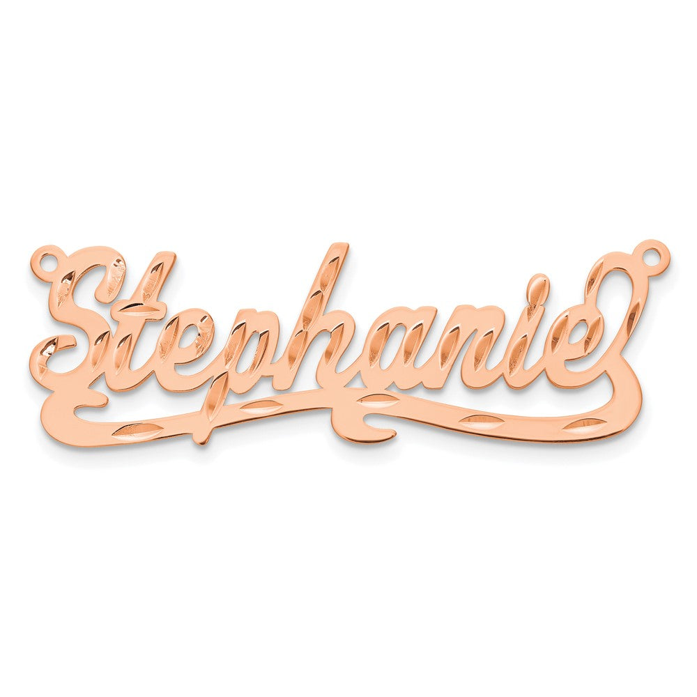 Roségoldbeschichtet Sterlingsilber /rose Diamantiert Name Platte