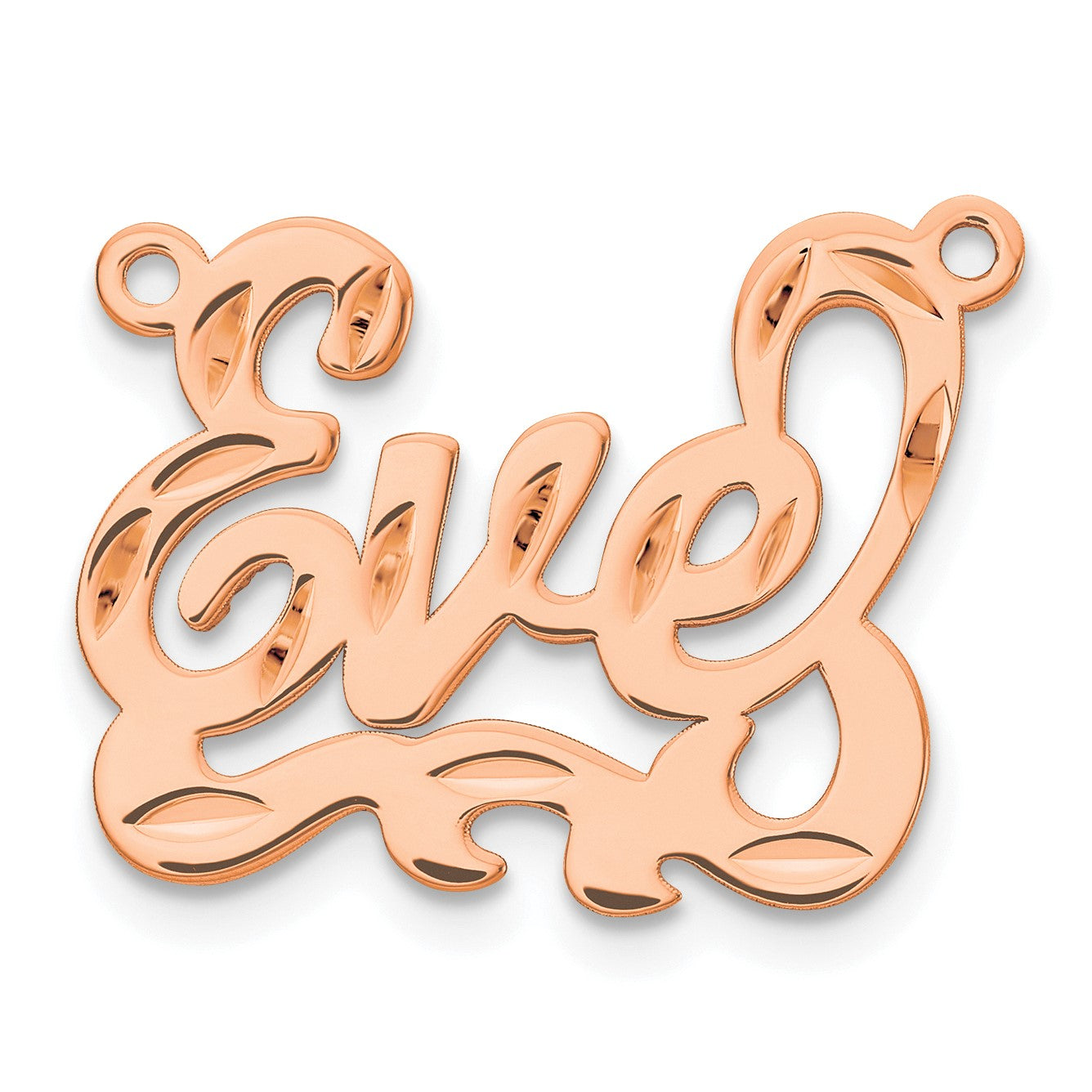 14K Roségold Diamantiert Name Platte