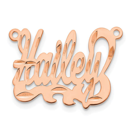 14K Roségold Diamantiert Name Platte